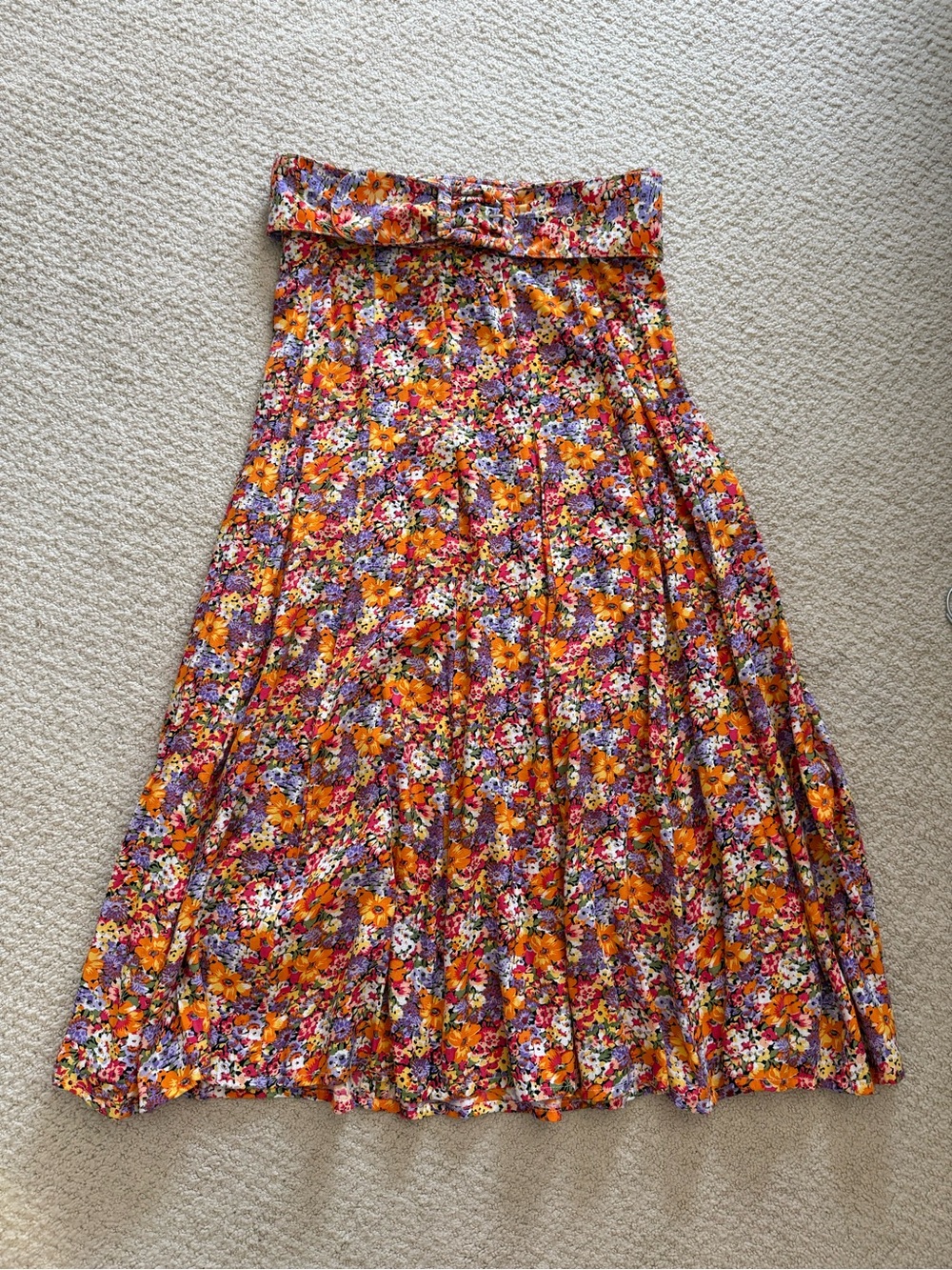 Faithfull The Brand midi floral skirt size S